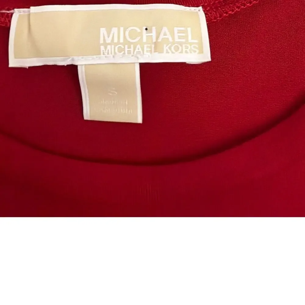 Michael Kors Red Basic Layered Loose Sleeveless Tank Top Size Small
